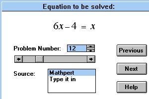 Mathpert Algebra Assistant Screen Shot